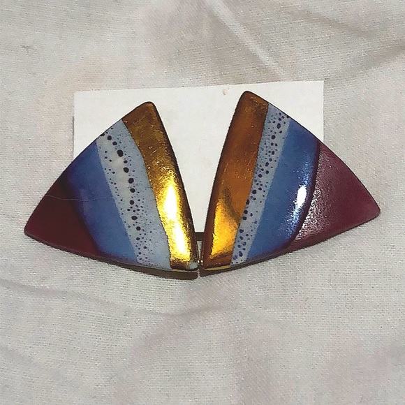 Costume Triangular Earrings - Picture 1 of 3